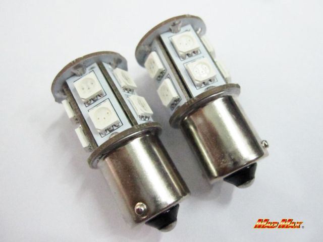 LED S25(BA15S) シングル球 3chip SMD 13連 アンバー 2個セット 汎用(12V用)