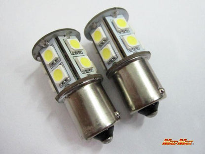 LED S25(BA15S) シングル球 3chip SMD 13連 ホワイト 2個セット 汎用(24V用)