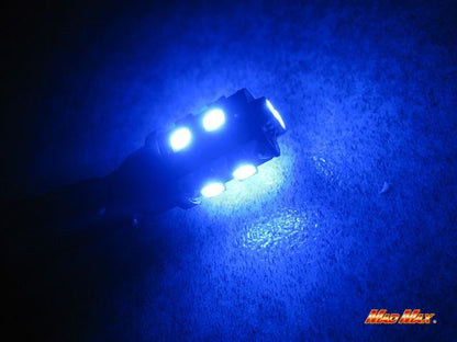 LED T10 ウェッジ球 SMD 10連 ブルー 2個セット 汎用(12V用)