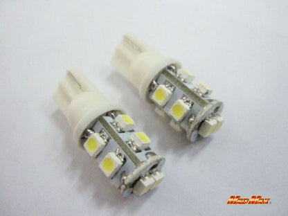 LED T10 ウェッジ球 SMD 10連 ホワイト 2個セット 汎用(12V用)