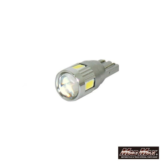 T10 SMDバルブ(15粒) ウェッジ球 6500K ホワイト 1個 汎用(12V/24V兼用)