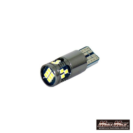 T10 SMDバルブ(18粒) ウェッジ球 6500K ホワイト 1個 汎用(12V/24V兼用)