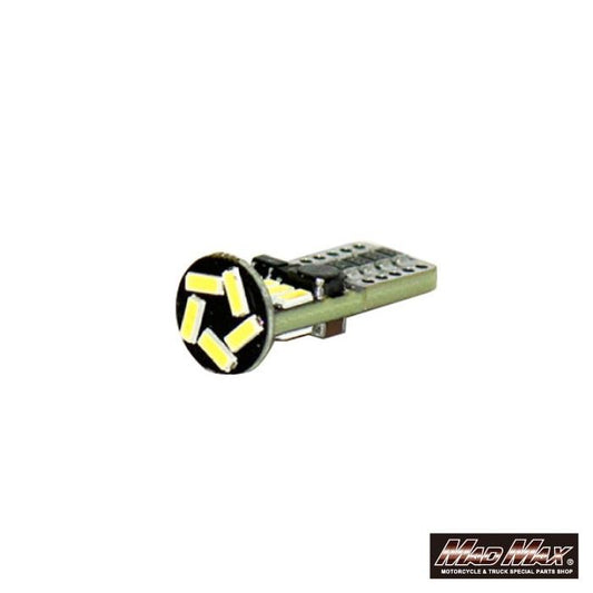 T10 SMDバルブ(6粒) ウェッジ球 6500K ホワイト 1個 汎用(12V/24V兼用)