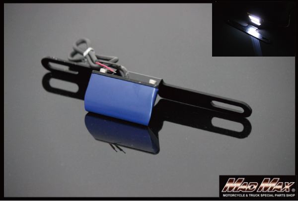 6LED ライセンスランプ ホワイト発光 ブルー 汎用