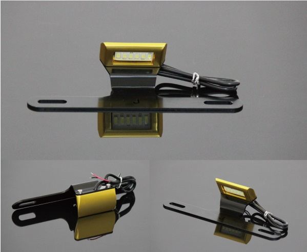 6LED ライセンスランプ ホワイト発光 オレンジ 汎用