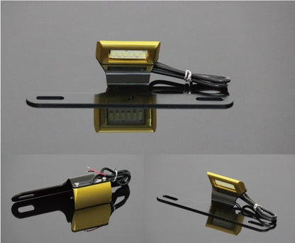 6LED ライセンスランプ ホワイト発光 オレンジ 汎用