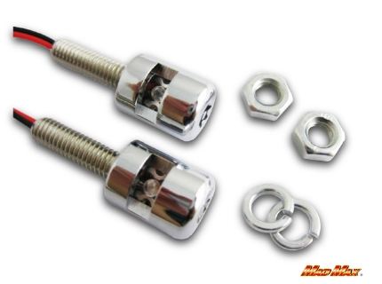 LED License Plate Bolts, Hexagonal Star, Blue, Universal (for 12V vehicles)