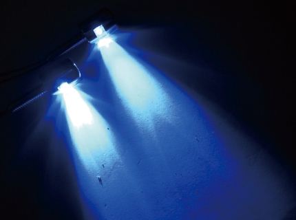 LED License Plate Bolts, Hexagonal Star, Blue, Universal (for 12V vehicles)