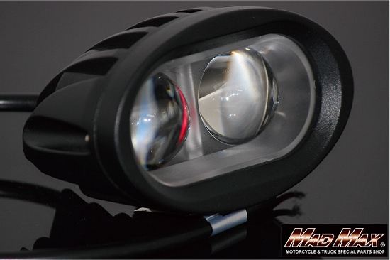 小型2灯式 LEDフォグランプ 20W 縦63×横97×奥行70mm 汎用(12V/24V兼用)