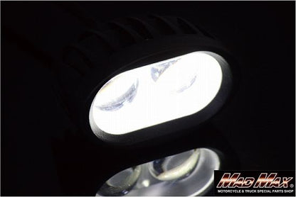 小型2灯式 LEDフォグランプ 20W 縦63×横97×奥行70mm 汎用(12V/24V兼用)