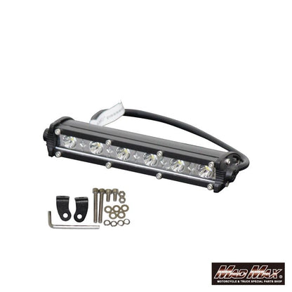 LED Light Bar Work Light, 6 LEDs, 18W, Single Row, 31x183x55mm, Universal (12V/24V Compatible)