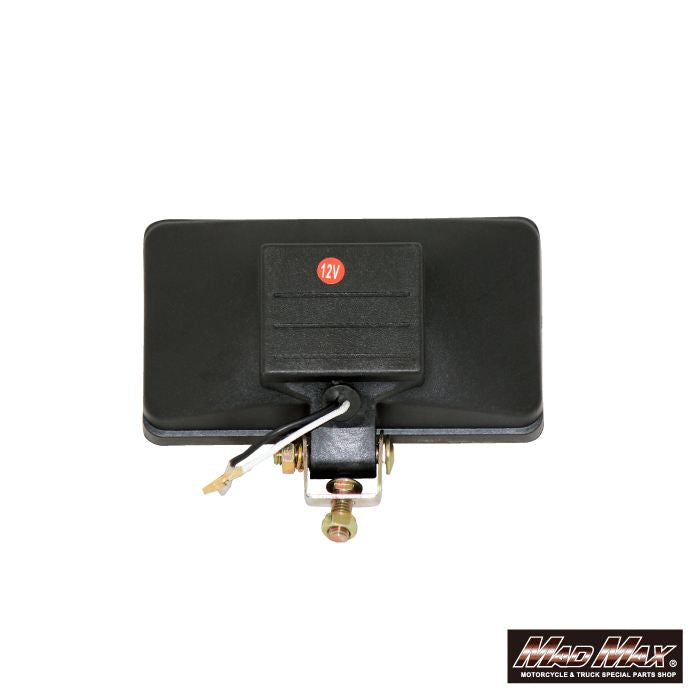 バイク用 角型 H3 ハロゲン ロケットカウル フォグランプ イエロー 縦90×横160×奥行70mm 1個 汎用(12V用)