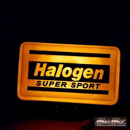 バイク用 角型 H3 ハロゲン ロケットカウル フォグランプ イエロー 縦90×横160×奥行70mm 1個 汎用(12V用)