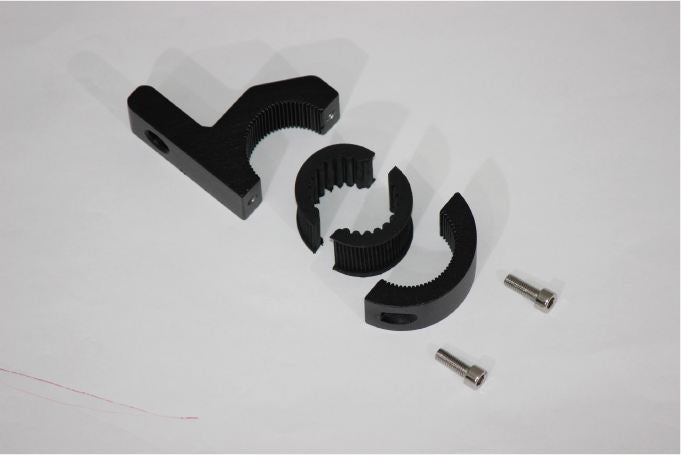 作業灯 投光器 フォグランプ 丸型パイプ用 取り付けステー ブラック 縦75×横51×厚み22mm 1個 汎用