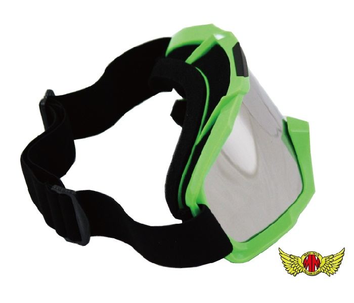 オートバイ用 ゴーグル TYPE1 イエロー/シルバーミラーシールド 縦105×横190mm