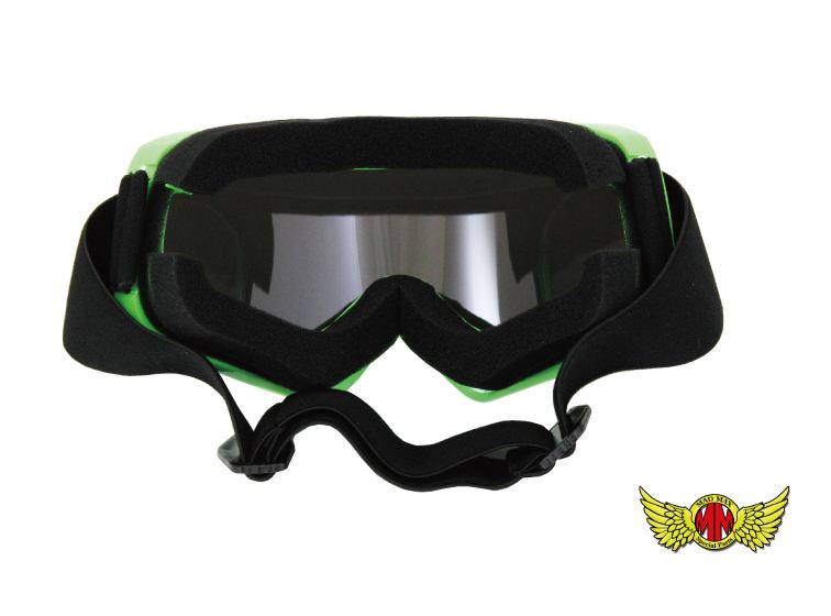 オートバイ用 ゴーグル TYPE1 イエロー/シルバーミラーシールド 縦105×横190mm