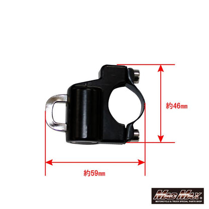 オートバイ用 盗難防止 キーロック式ヘルメットホルダー ブラック 汎用