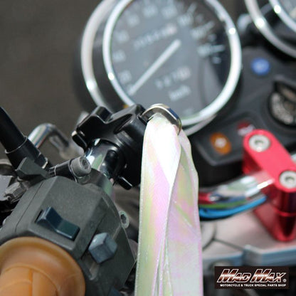 オートバイ用 盗難防止 キーロック式ヘルメットホルダー ブラック 汎用