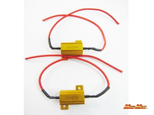 LEDウインカー ハイフラ防止抵抗器 27Ｗ Ｗ27×H15×D15mm 2個セット 汎用(12V車用)