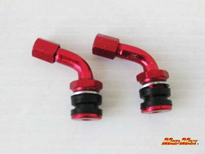 チューブレスバルブ L字型 レッド 10mm 2個セット