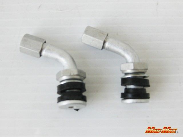 チューブレスバルブ L字型 シルバー 10mm 2個セット