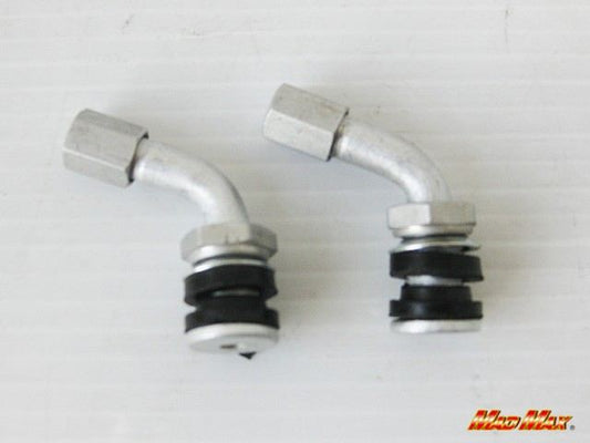 チューブレスバルブ L字型 シルバー 10mm 2個セット