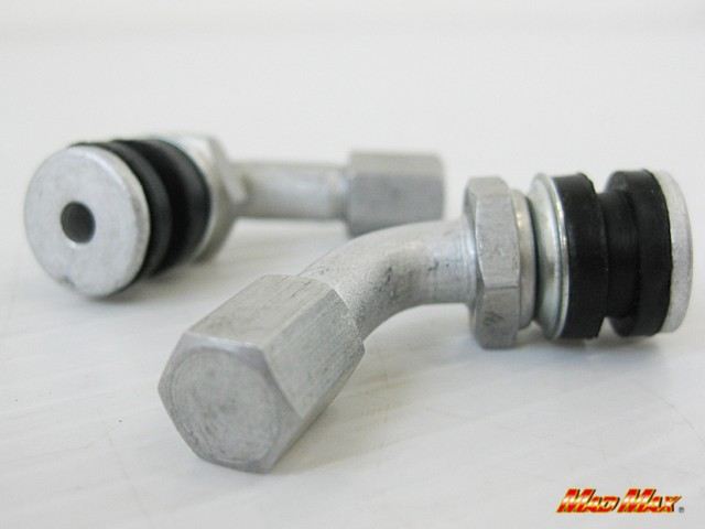 チューブレスバルブ L字型 シルバー 10mm 2個セット