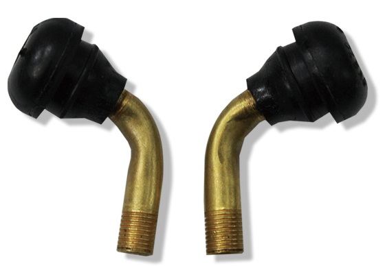 チューブレスバルブ L字型/クランクタイプ ゴールド 2個セット 汎用