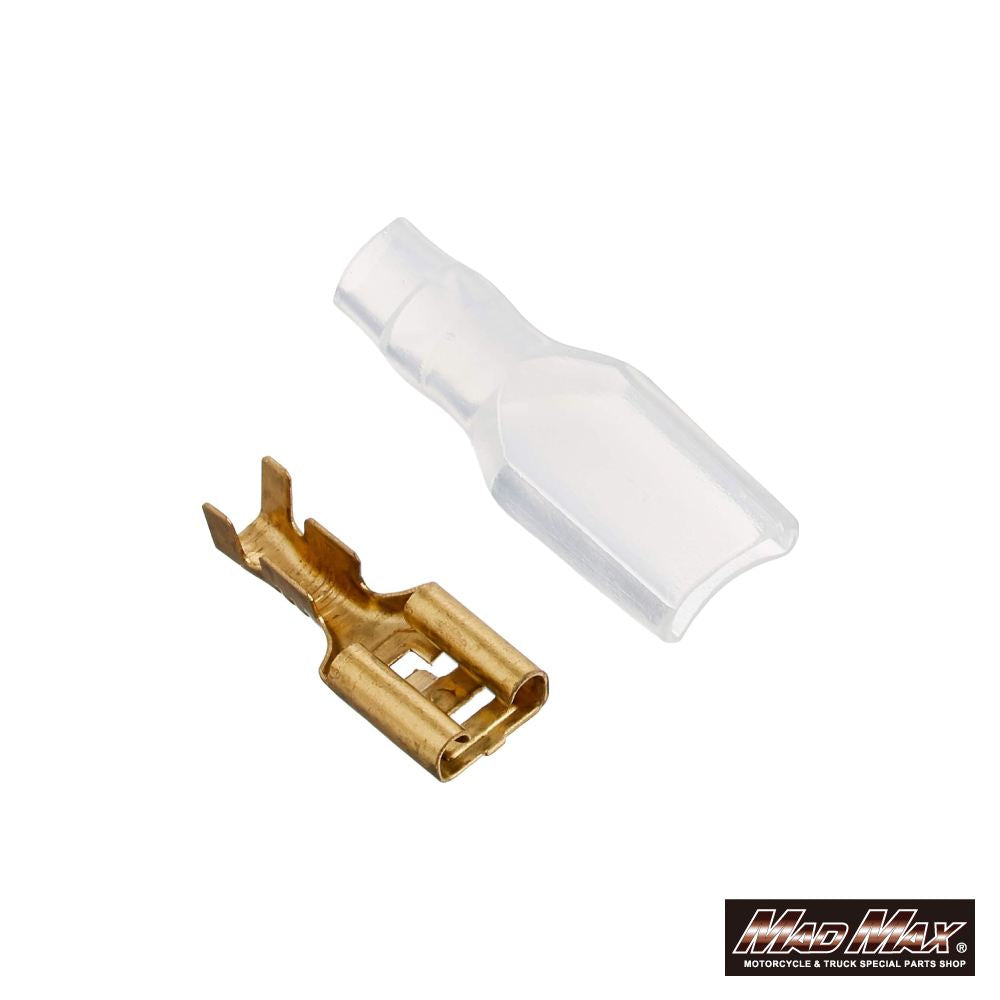 圧着ギボシ端子 平型 絶縁スリーブセット メス 20個セット 汎用