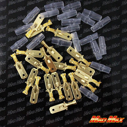 圧着ギボシ端子 平型 絶縁スリーブセット オス 20個セット 汎用