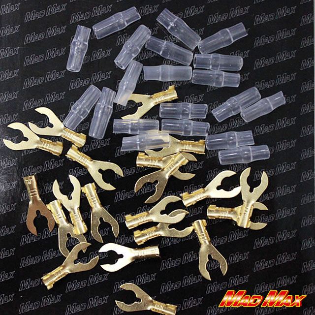 クワ型端子 絶縁スリーブセット 6mm 20個入 汎用