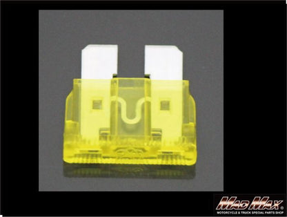 ATS Flat Fuse, 20A, Yellow, 19x19x5mm, 1 pc, Universal (12V-24V compatible)