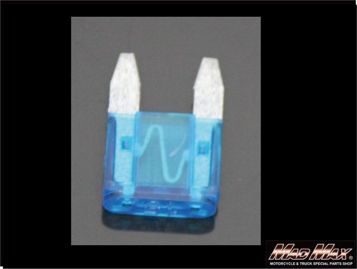 ATS Fuse, Flat Mini, 15A, Blue, 16x11x4mm, 1 Piece, Universal (12V-24V compatible)