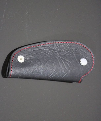レザーコンパクトキーケース TEPYD ブラック/レッド 縦85×横53×厚み18mm 汎用