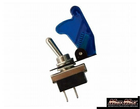 ミサイルスイッチ ON/OFF切替 ブルー 縦63×横42×厚17mm 汎用(12V/24V兼用)