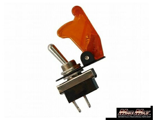 ミサイルスイッチ ON/OFF切替 オレンジ 縦63×横42×厚17mm 汎用(12V/24V兼用)