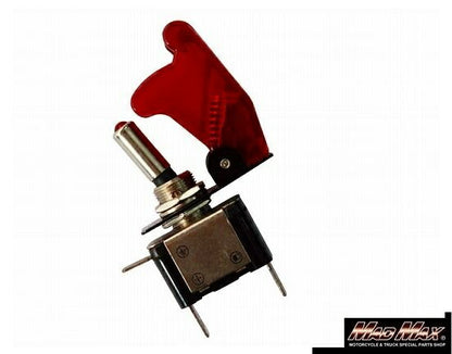 LED付 ミサイルスイッチ ON/OFF切替 レッド 縦63×横42×厚17mm 汎用(12V専用)