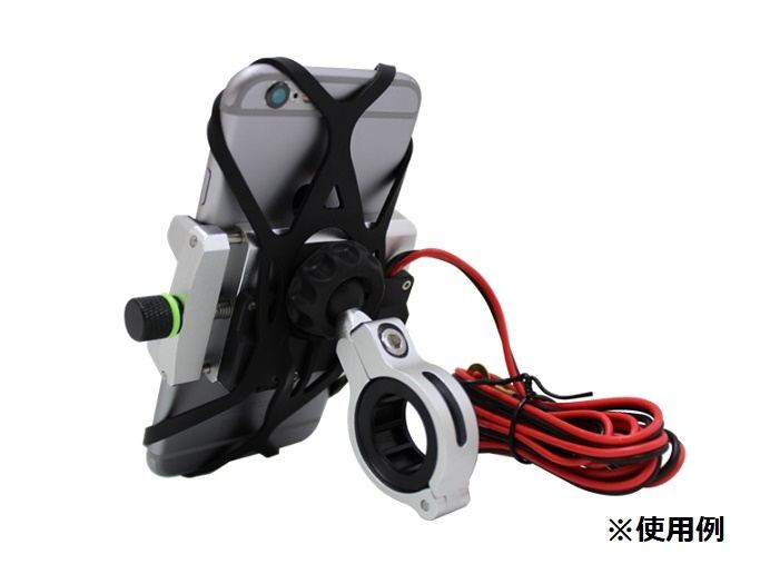 オートバイ専用 スマートフォンホルダー 落下防止バンド ブラック 125×63mm 汎用