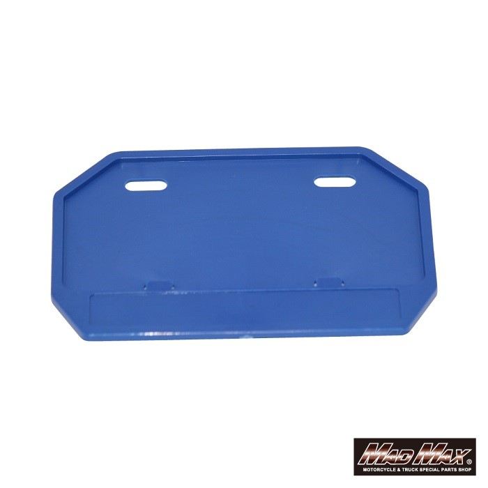 Plastic License Plate Frame, Trapezoid, Blue, 148 x 222mm, For Scooters (50cc-125cc)