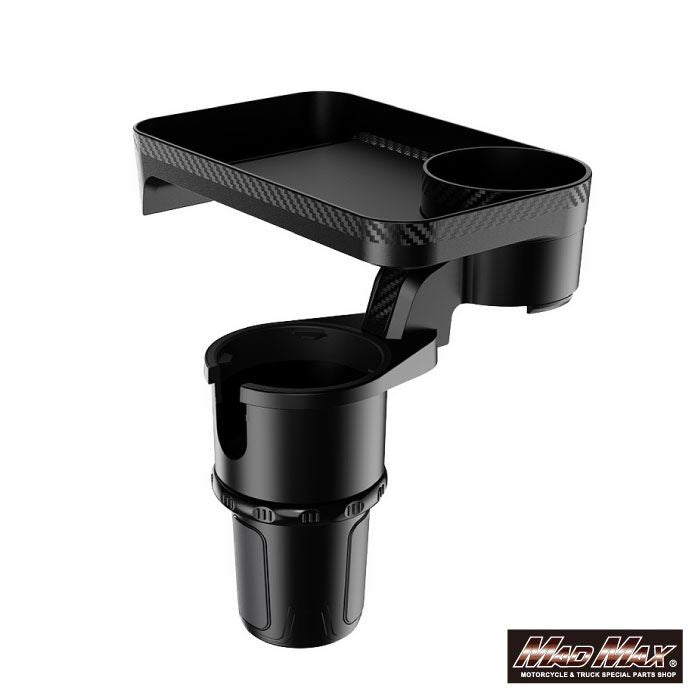 Car Tray with Integrated Drink Holder, Cup Holder, Black, Universal