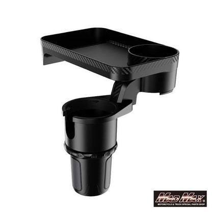 Car Tray with Integrated Drink Holder, Cup Holder, Black, Universal