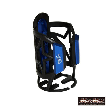 MrQuick製 オートバイ/自転車用 ドリンクホルダー ミラーステータイプ ブルー 汎用
