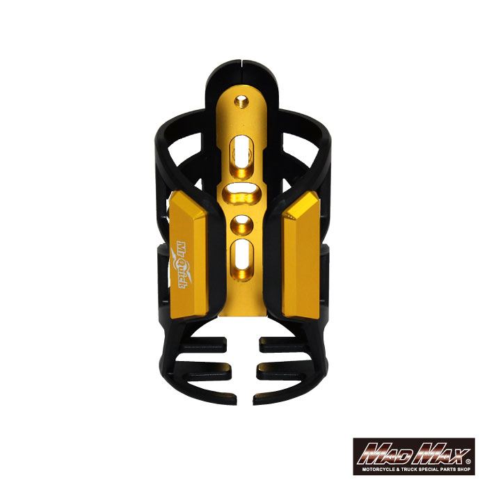 MrQuick製 オートバイ/自転車用 ドリンクホルダー ミラーステータイプ ゴールド 汎用