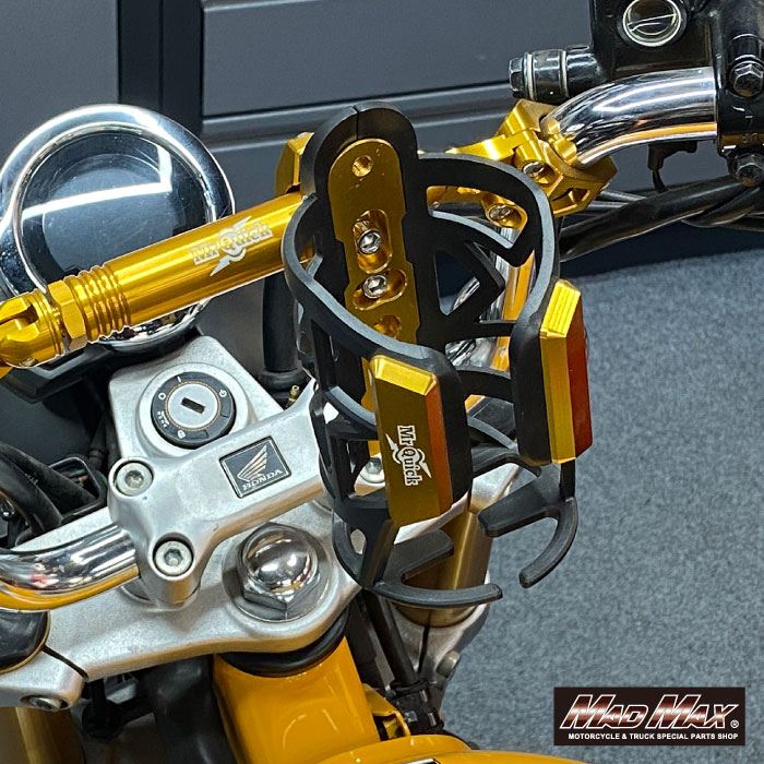 MrQuick製 オートバイ/自転車用 ドリンクホルダー ミラーステータイプ グリーン 汎用