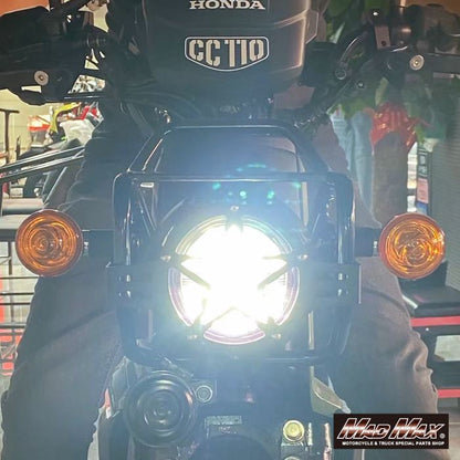 MrQuick製 スター ヘッドライトガード イエロー クロスカブ50/110