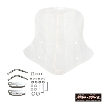 MrQuick製 フロントスクリーン クリア 高さ429×上幅370×下幅448mm 汎用