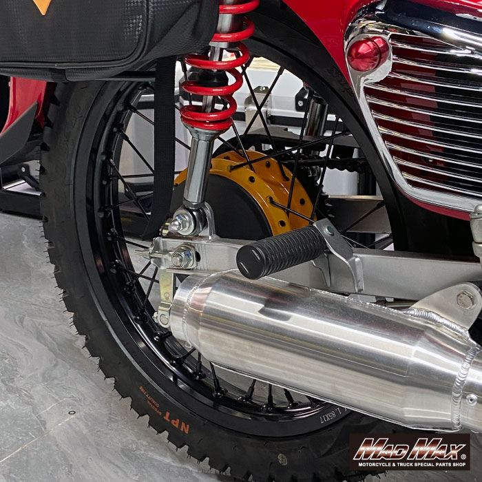 MrQuick製 17インチスポークワイドホイールセット イエロー クロスカブ110