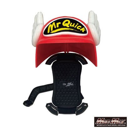 MrQuick製 バイク用 スマートフォンホルダー バイザー付き レッド 汎用