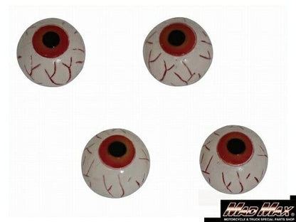 Tire Valve Caps Big Eye Red 4-piece Set Universal