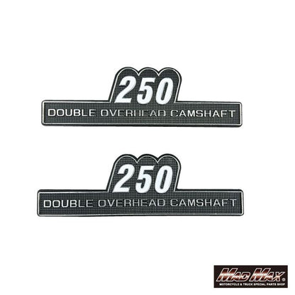 サイドカバーエンブレム 250 貼り付けタイプ 左右セット 汎用